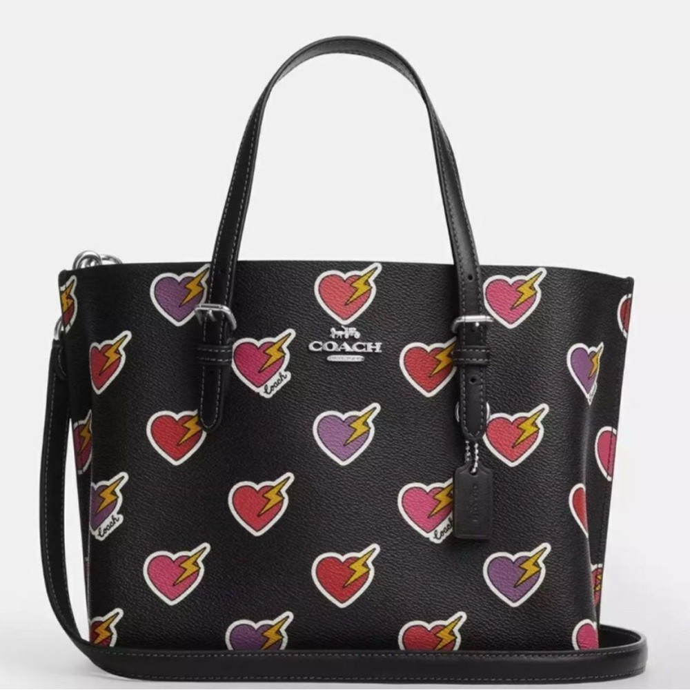 NO TAG DISCOUNT: Coach Mollie Tote with Heart Pattern NWOT PERFECT CONDITION